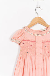 Print & Smocking Detail Dress