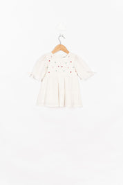 White Pin Tuck Dress